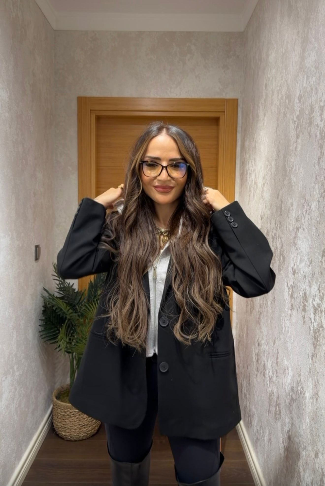 kapüşonlu blazer ceket 🤍