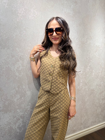 Gucci Muadili Yelek Pantolon Takım ✨🤎