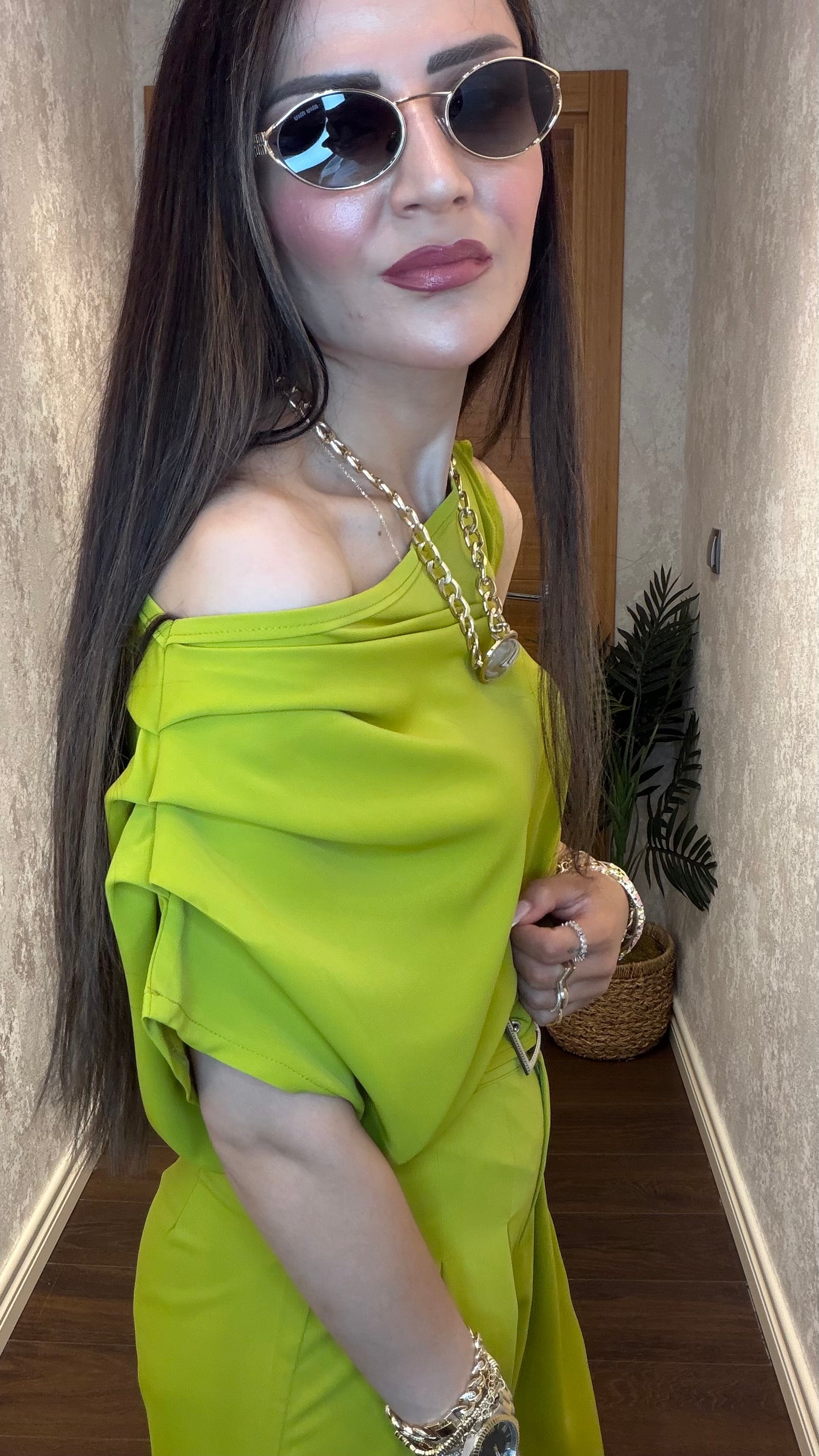 Tek Omuz Takım – Yeşil & Mavi