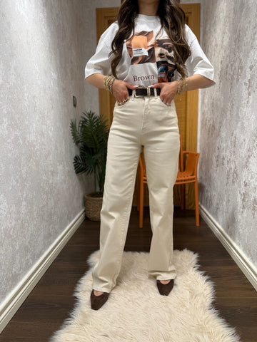 Yüksek Bel Straight Fit Pantolon