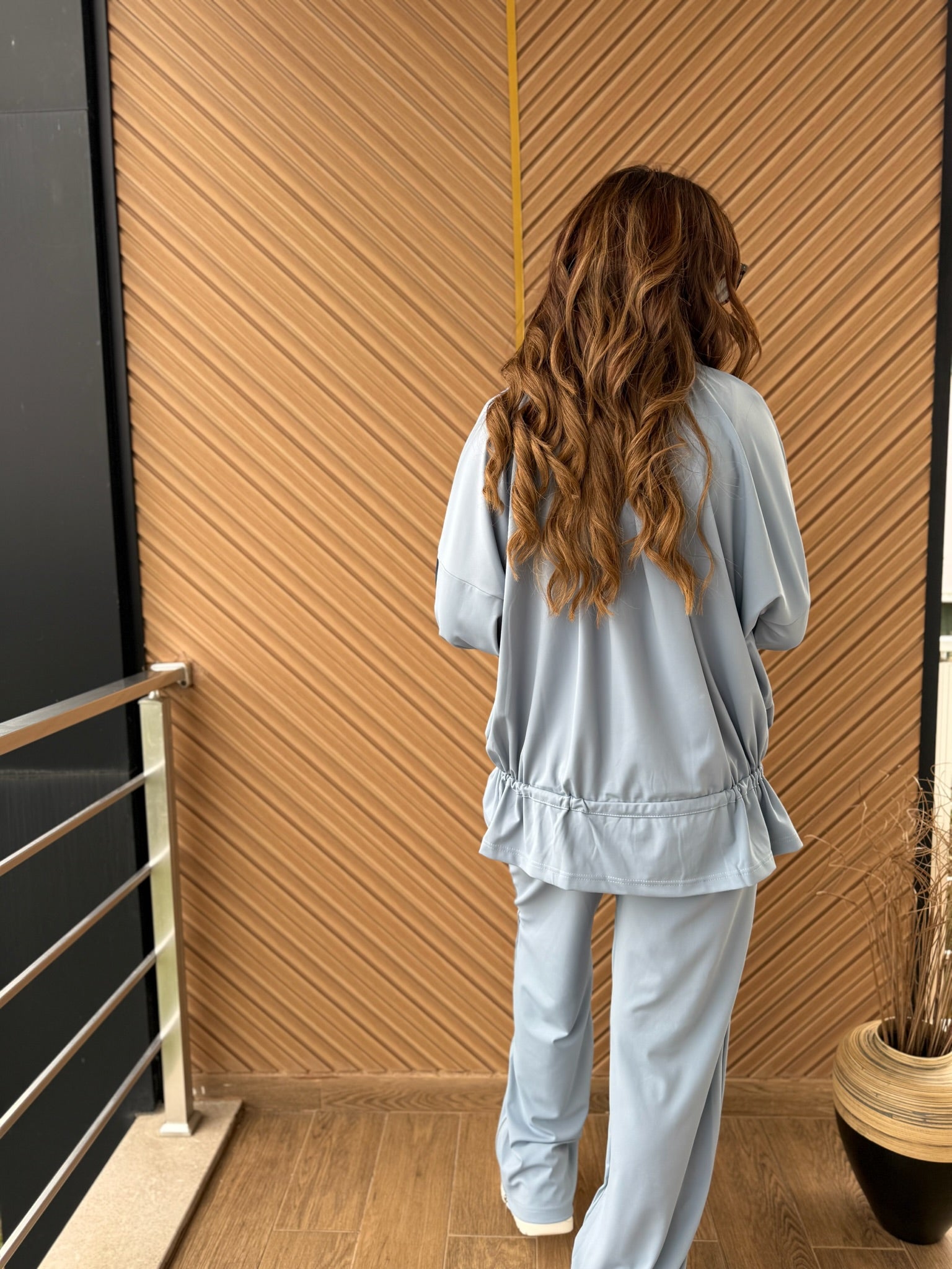 Fermuarlı Oversize Ceket & Pantolon Takım