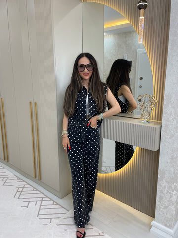 ✨ Puantiyeli Denim Takım ✨