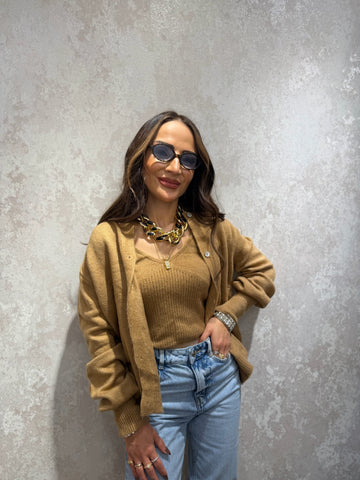 Büstiyer + Hırka Takım 🤎