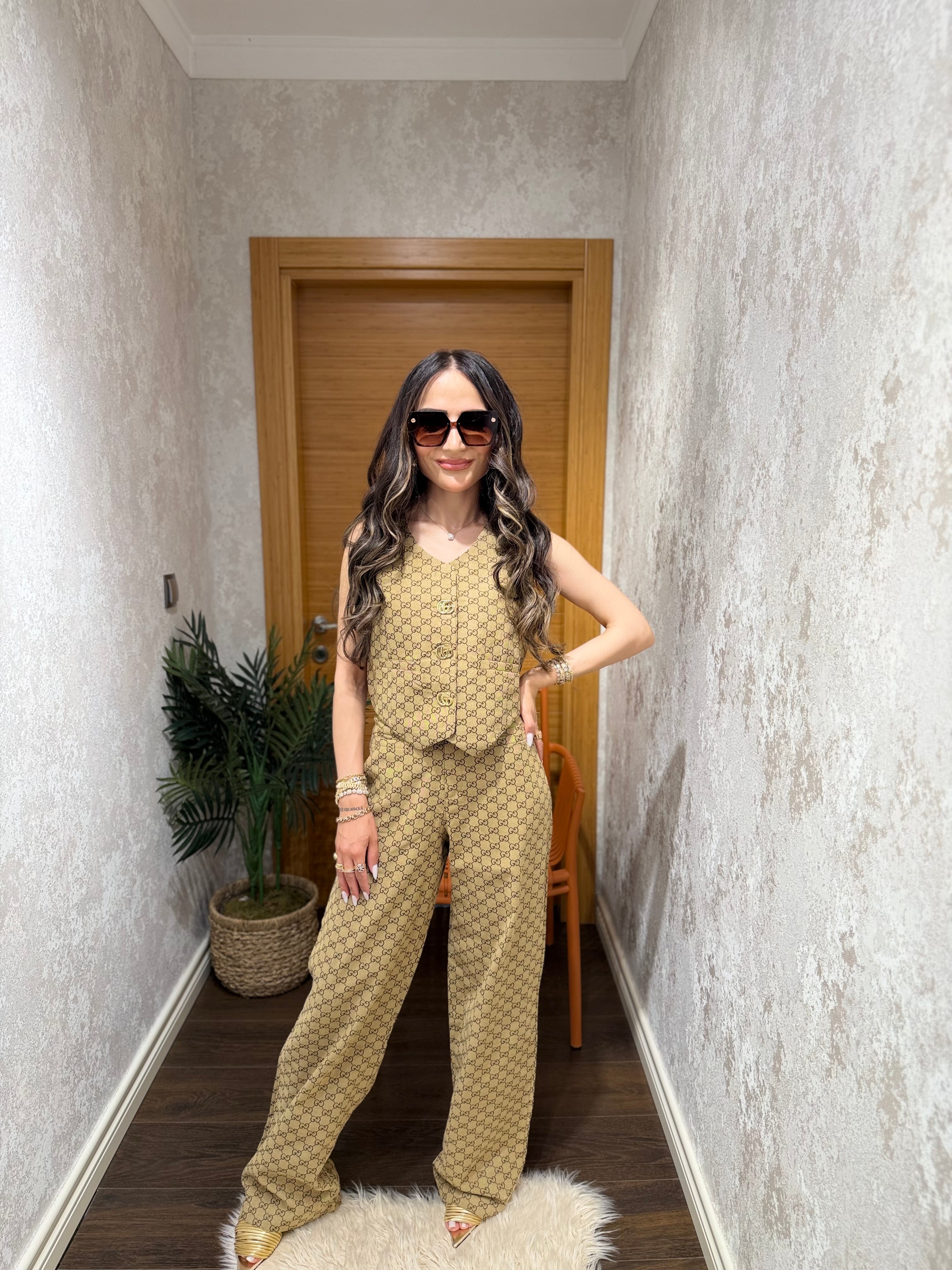 Gucci Muadili Yelek Pantolon Takım ✨🤎