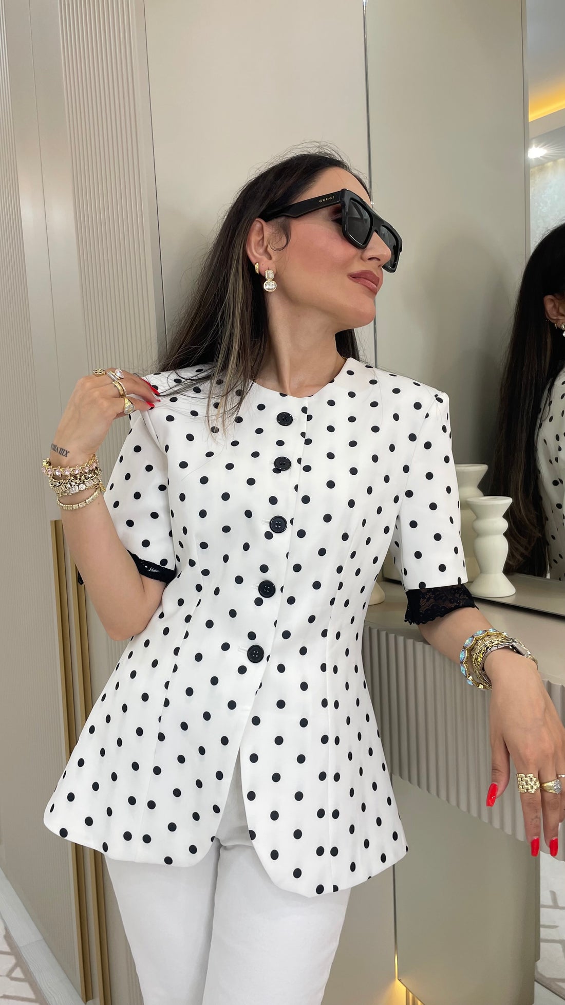 ✨ Puantiye Detaylı Ceket ✨