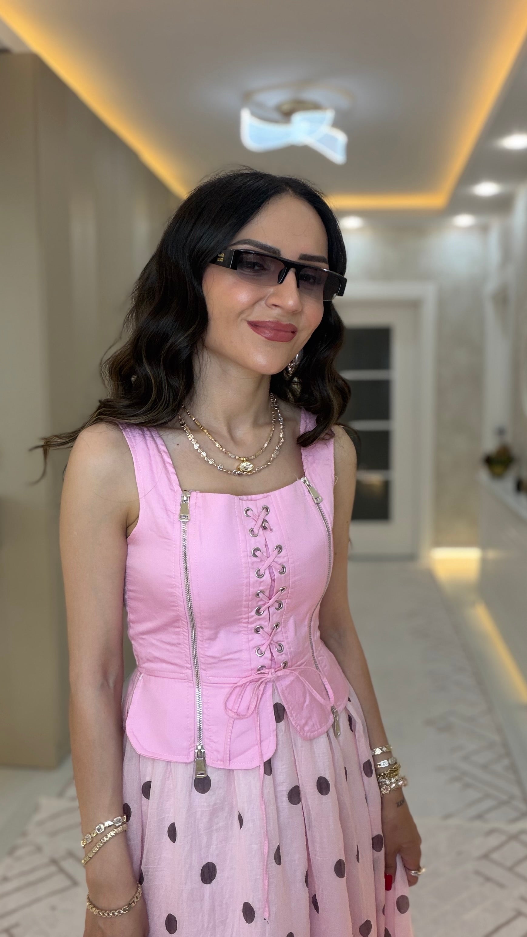 💗 Puantiye Detaylı Elbise