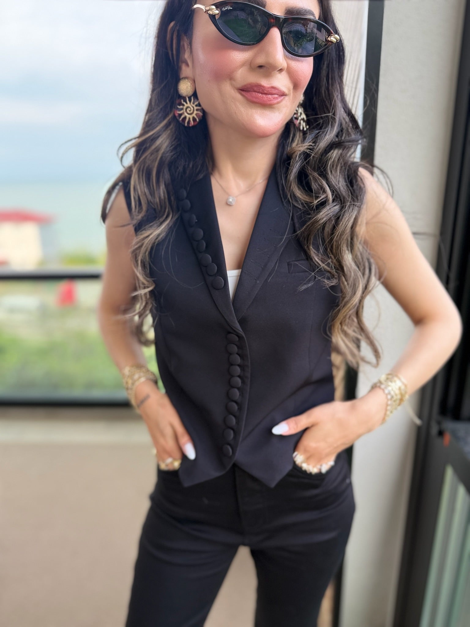 Düğme Detaylı Yelek
