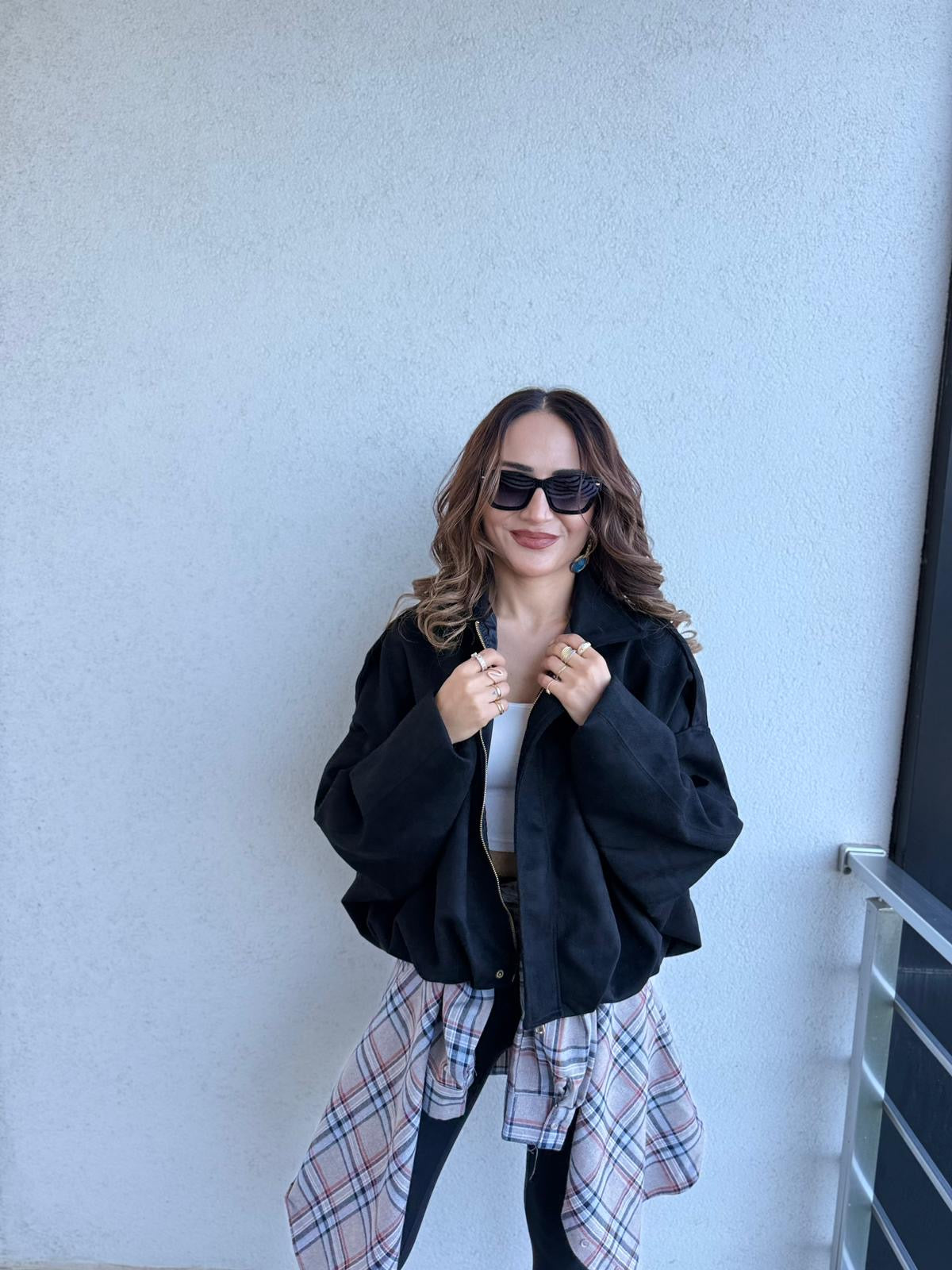 Oversize Siyah Ceket