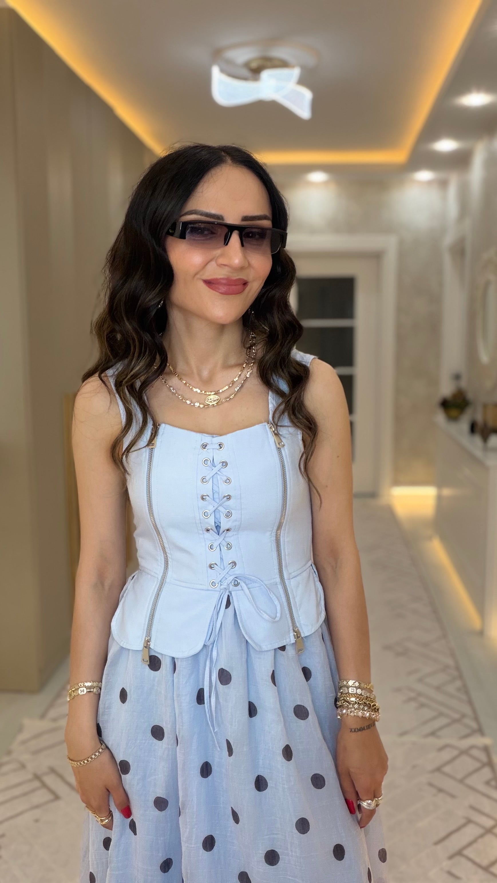 💗 Puantiye Detaylı Elbise