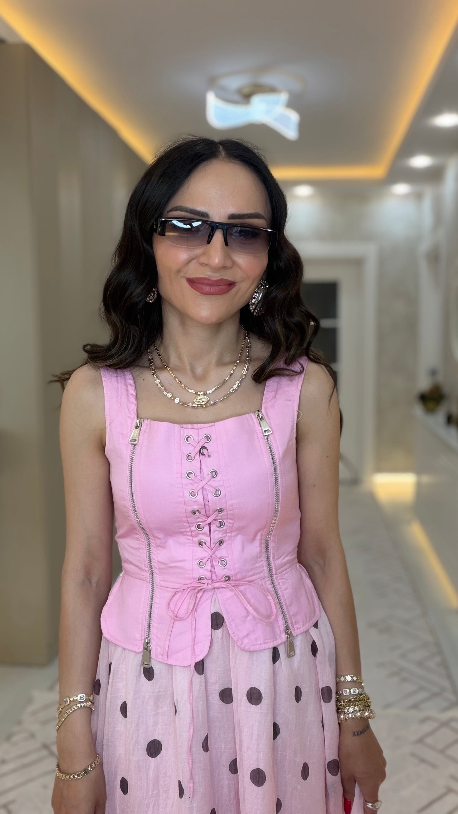 💗 Puantiye Detaylı Elbise