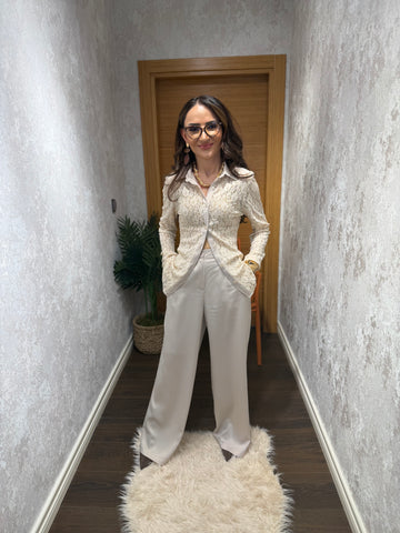 Dantel Dokulu Gömlek