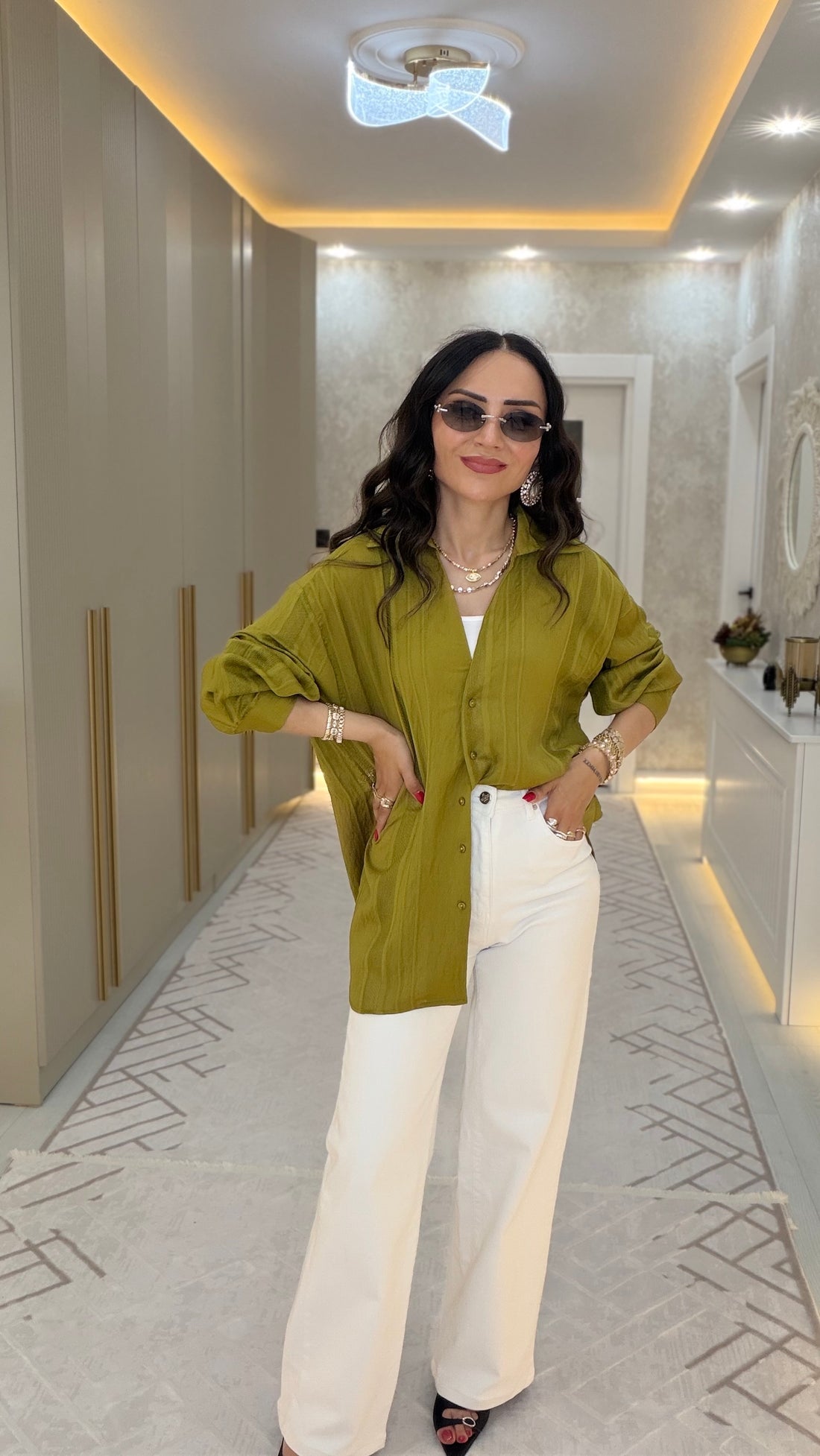 ✨ Kırışık Dokulu Oversize Gömlek