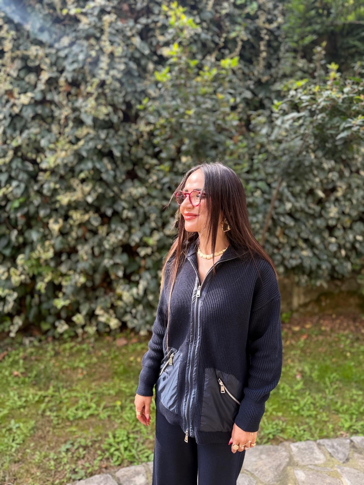 Fermuarlı Triko Hırka (İkili Takım)