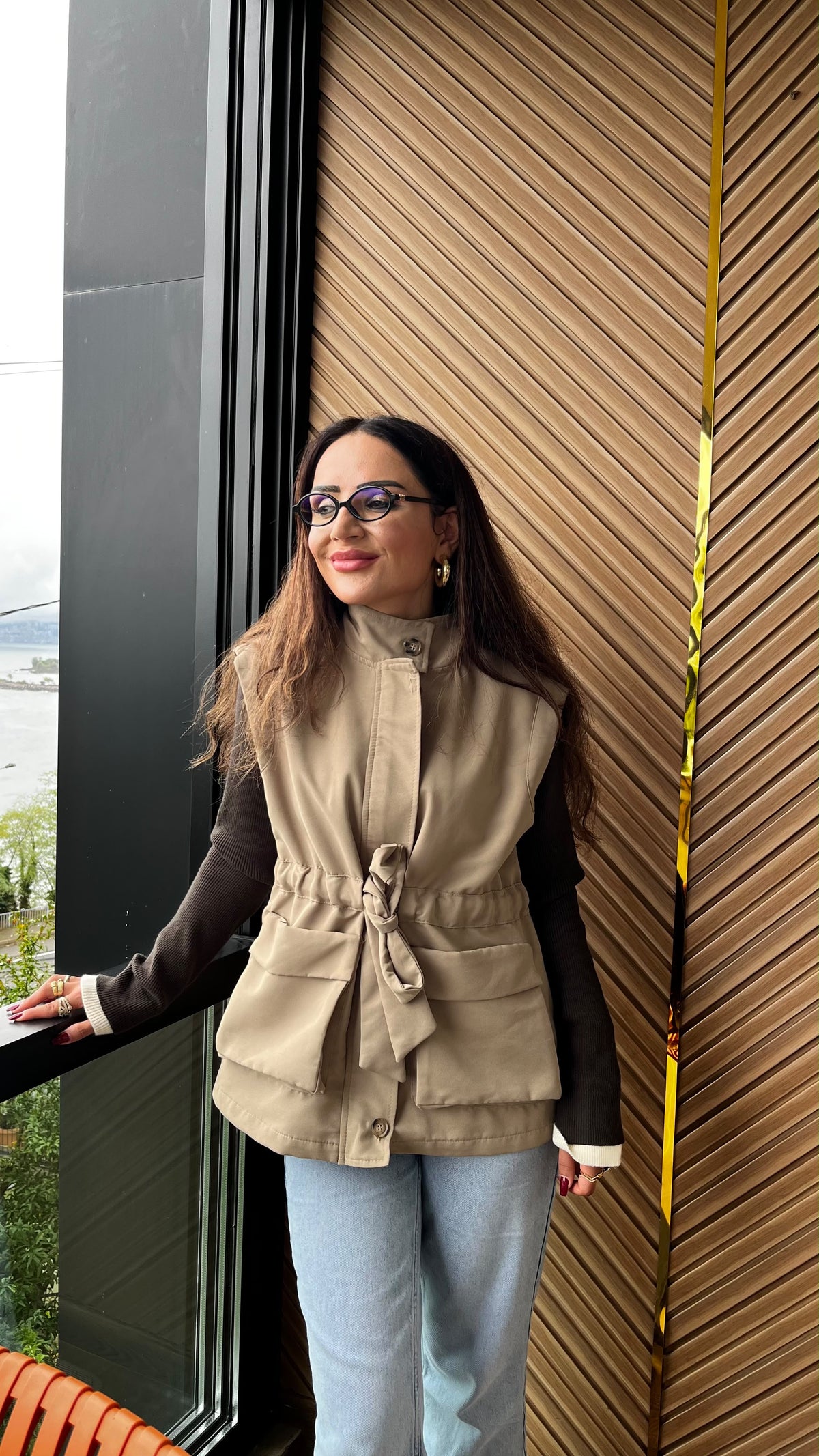 Kemer Detaylı Cepli Yelek 🤎