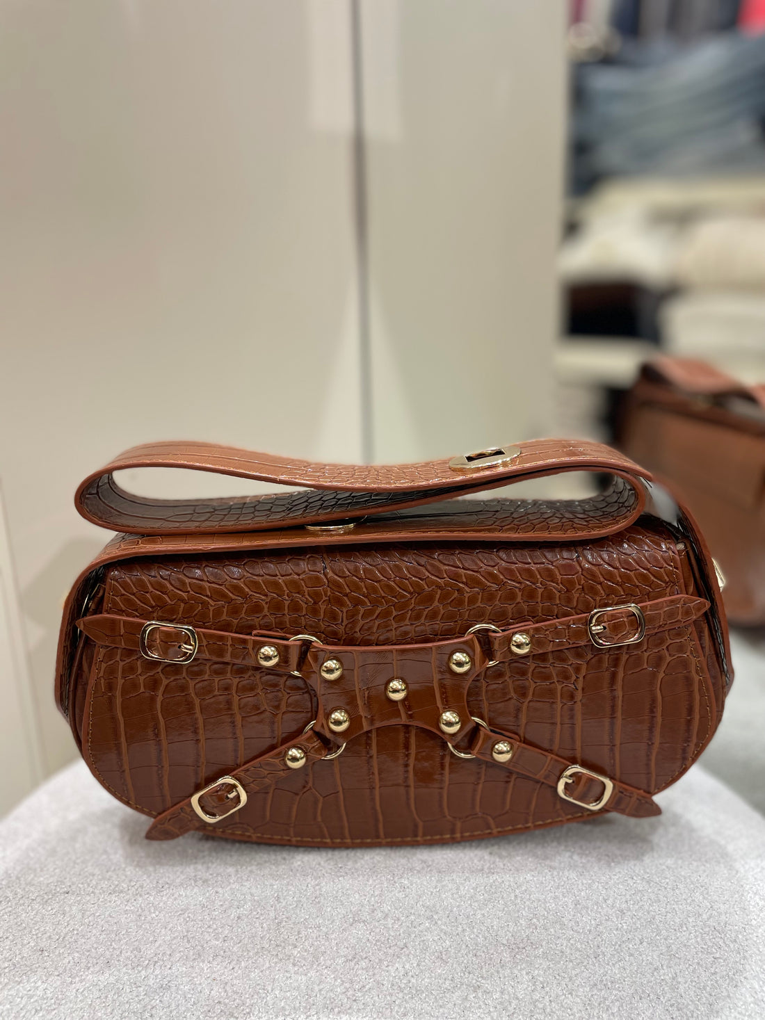 Tokalı Detaylı Mini Omuz & Çapraz Çanta