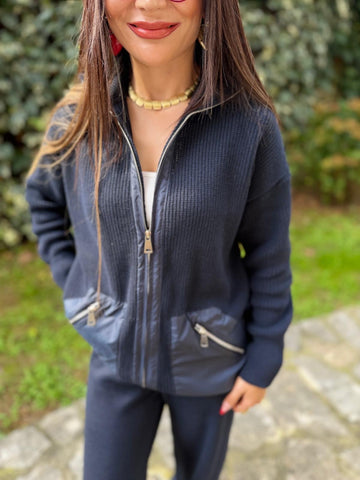 Fermuarlı Triko Hırka (İkili Takım)