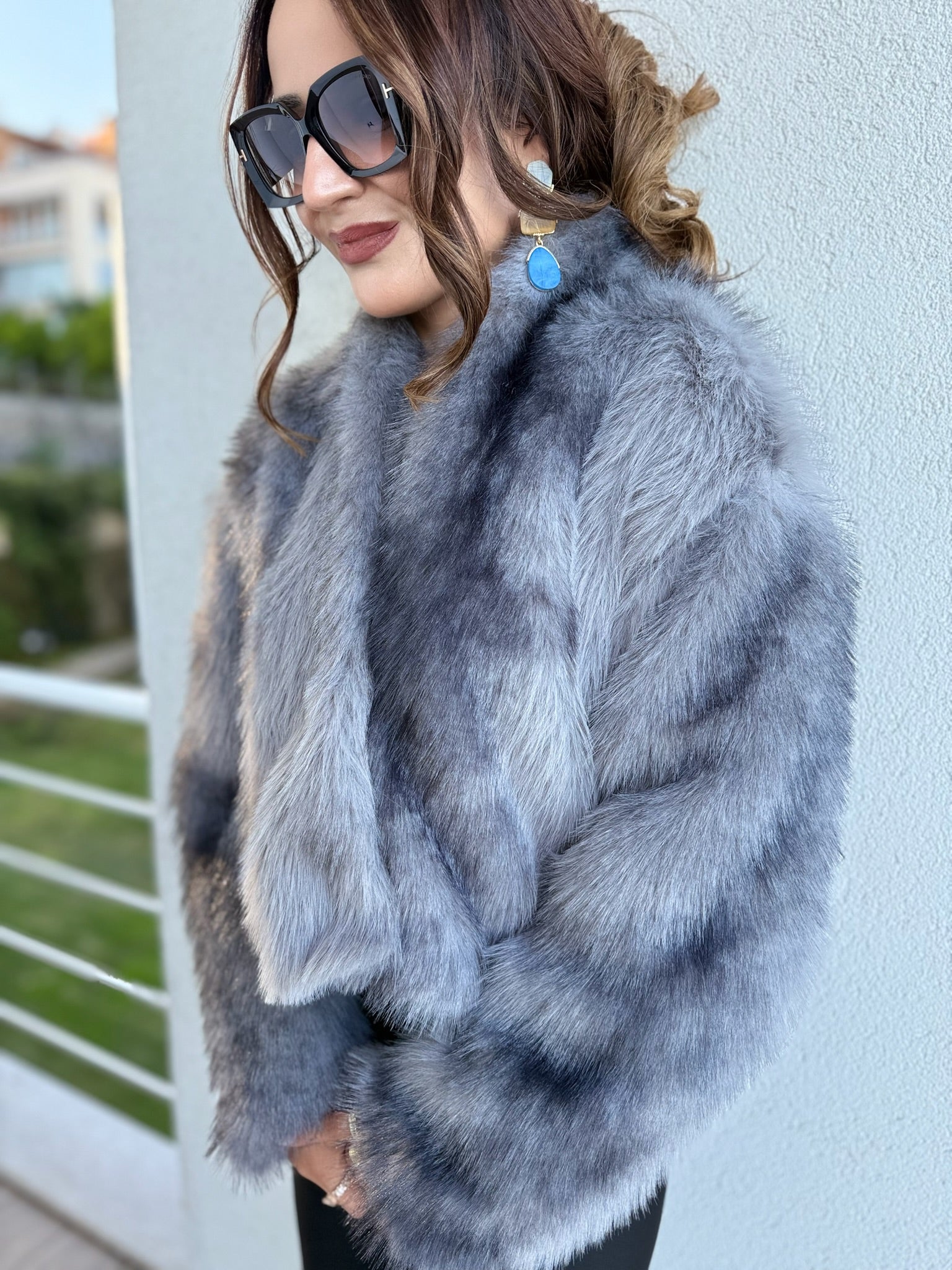 Yumuşak Dokulu Peluş Kürk Mont