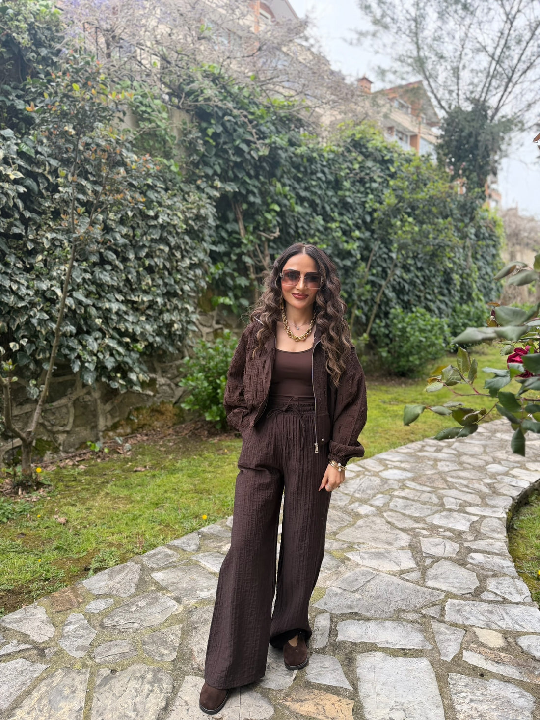 Dokulu Ceket Pantolon Takım