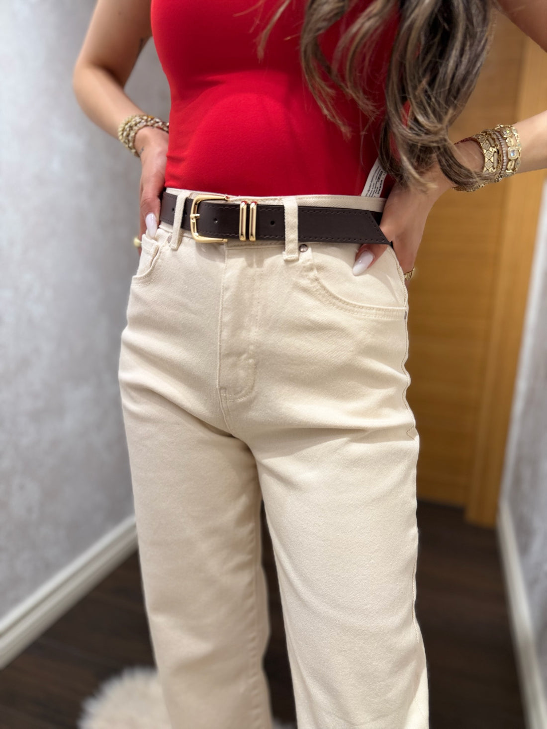 Yüksek Bel Straight Fit Pantolon
