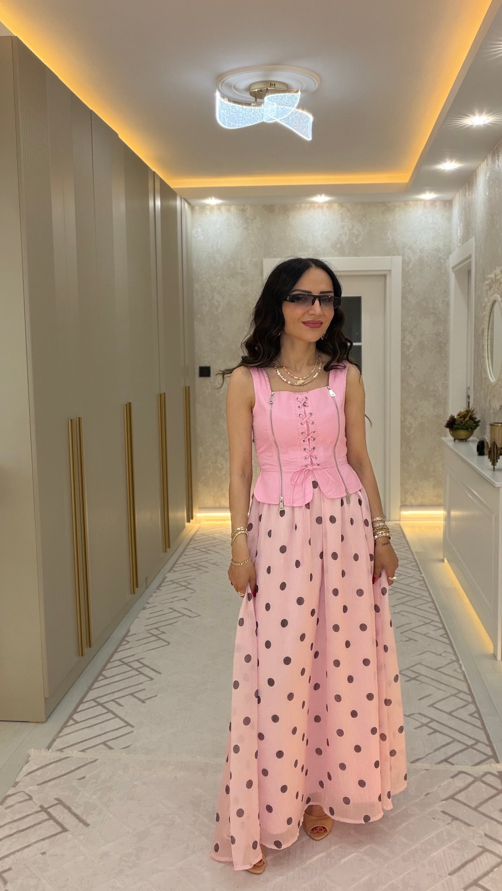 💗 Puantiye Detaylı Elbise
