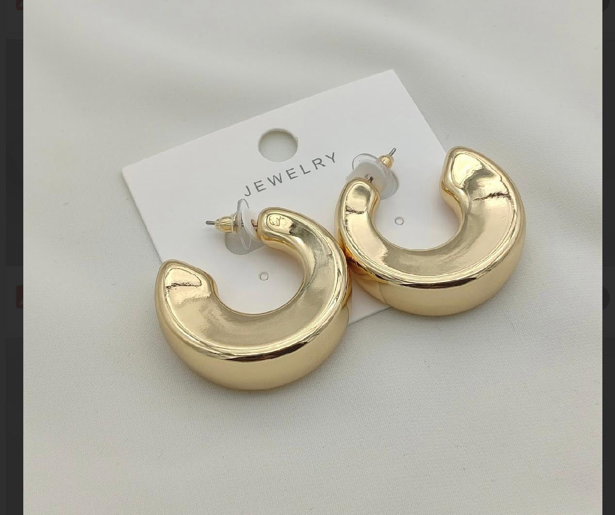 Kalın Gold Halka Küpe