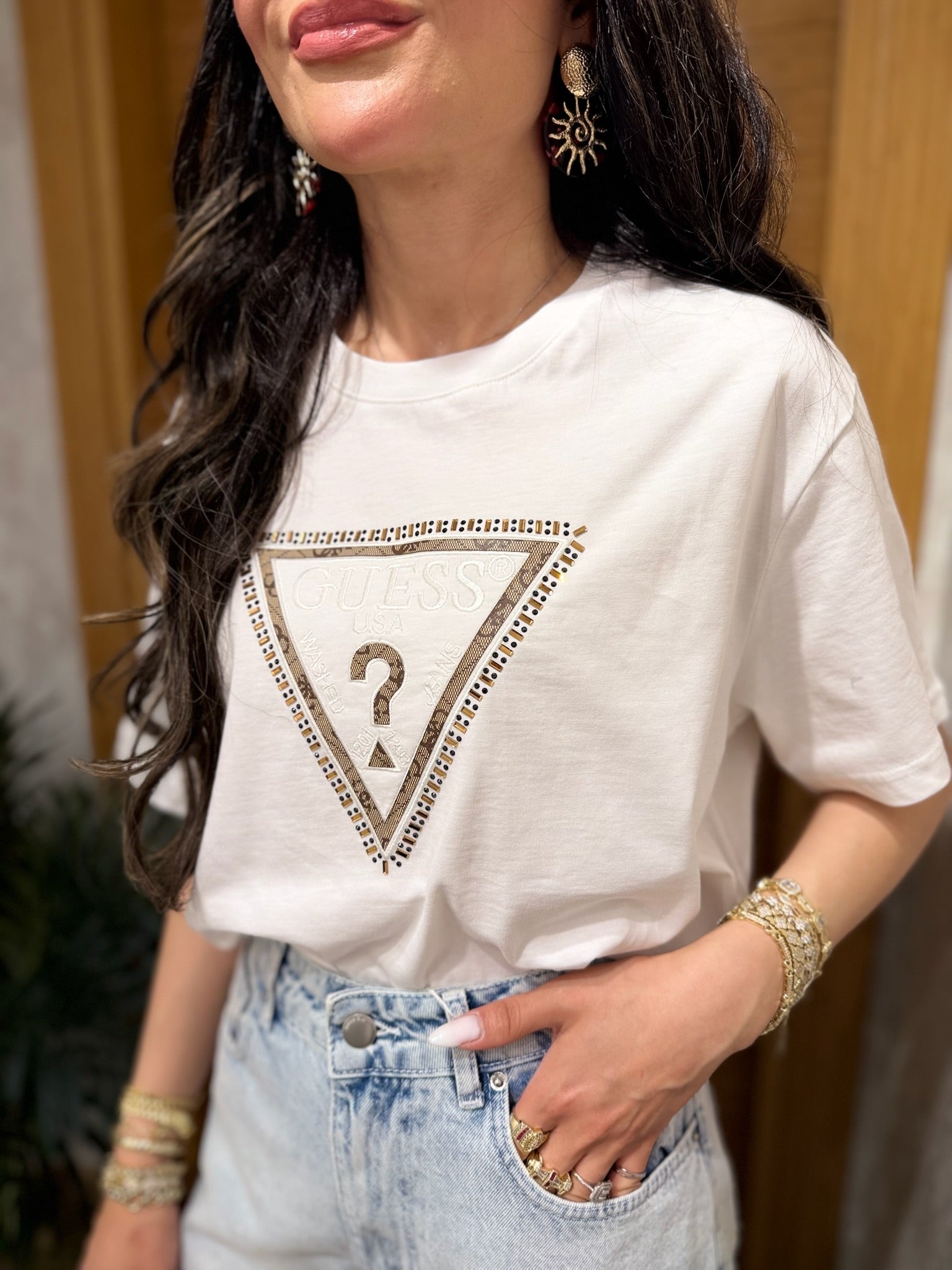Guess Taş Detay Tişört