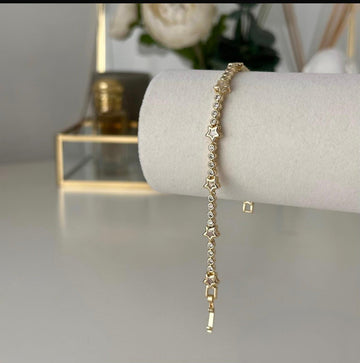 Gold Yıldız Detaylı Bileklik