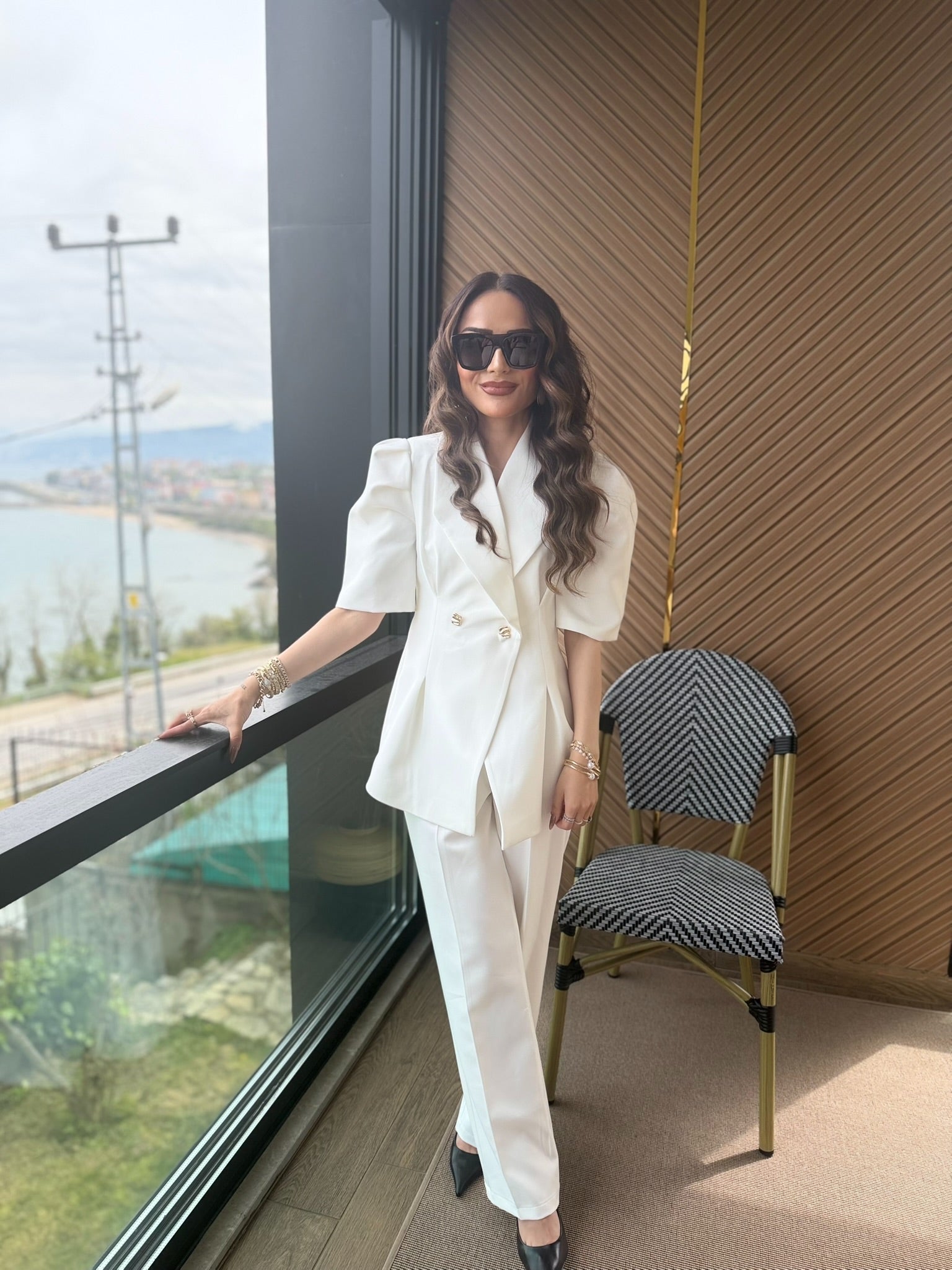 Kruvaze Ceket Pantolon Takım