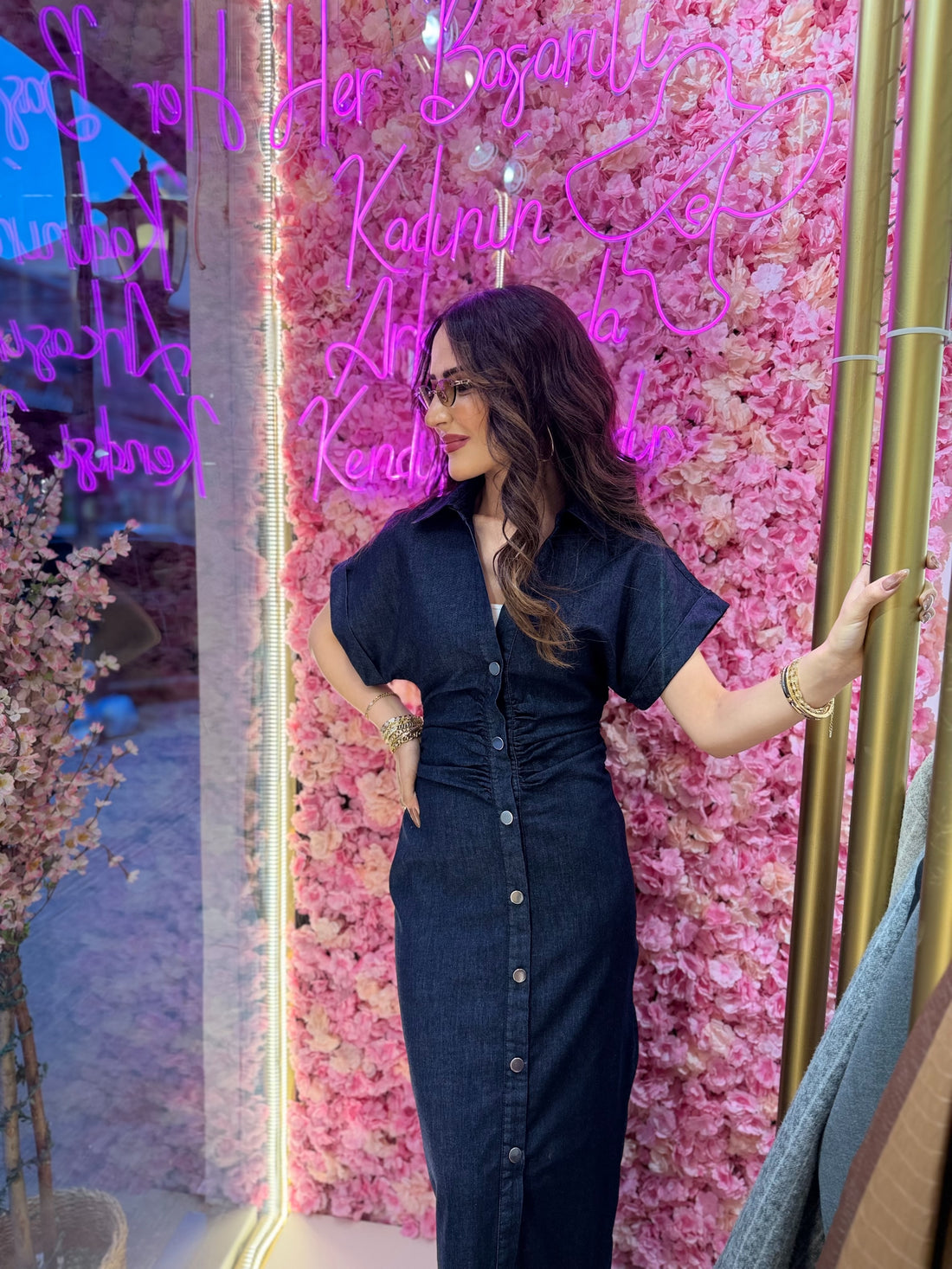 Denim Midi Elbise 🖤💙